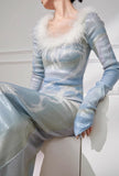 Ice Blue Sequin Gown