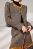 Amber Accented Houndstooth Tweed Set