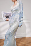 Ice Blue Sequin Gown