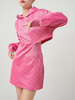 Chic Pink Hooded Backless Dress