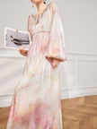 Enchanting V-Neck French Midi Spring Dress