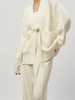 Elegant Off-White Knitted Suit Set