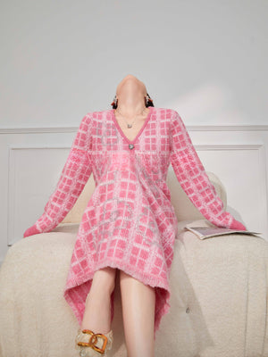 Blush Tweed Jacket & Skirt Set