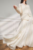 Elegant Pleated White A-Line Skirt