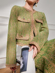 Spring Meadow Tweed Blazer and Skirt