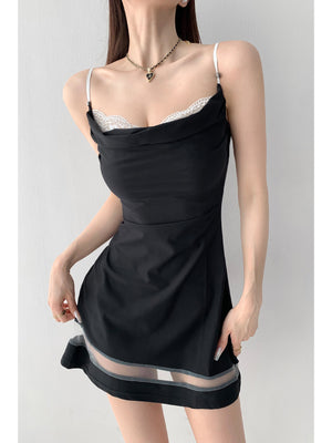 Elegance Lace Suspender Dress